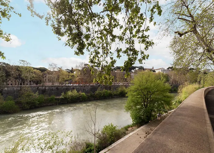 Guesthost - Bright X4 Along The Tevere! Lägenhet Rom