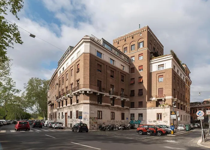 Guesthost - Bright X4 Along The Tevere! Lägenhet *